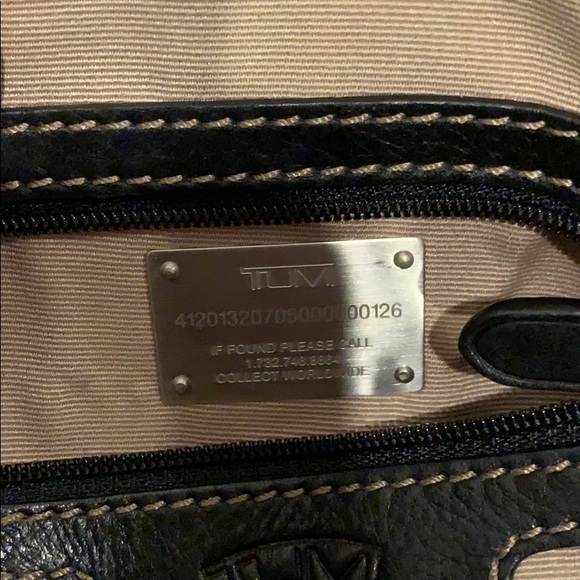 Tumi Black Leather Tote Bag - Picture 7 of 7